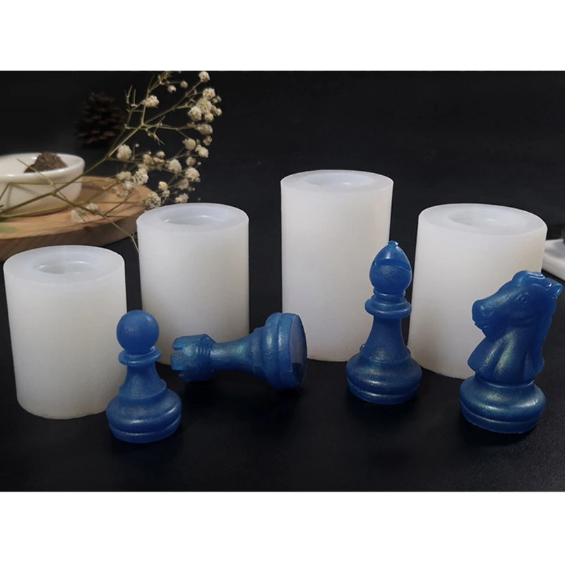 

1Set 3D International Chess Silicone Mold Chocolate Candy Cake Cupcake Fondant Decorating Tool Beeswax Candle Mould