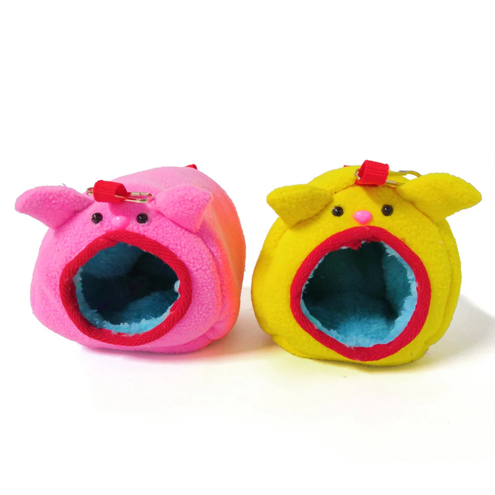 Симпатичный плюшевый хомяк с отверстиями белка попугай птица теплое гнездо