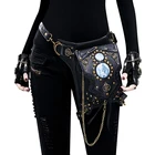 Женская поясная сумка, мотоциклетная бедренная поясная сумка через плечо, сумка через плечо, панк-рок, с заклепками, ремень на бедрах