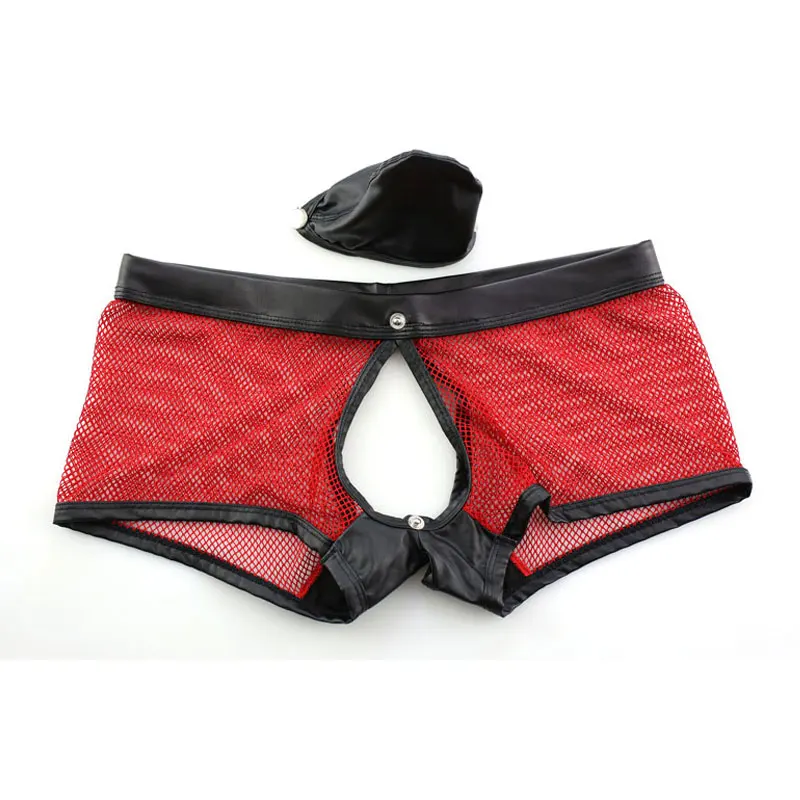 Сексуальные мужские сетчатые Прозрачные Боксеры с U образным выпуклым мешочком
