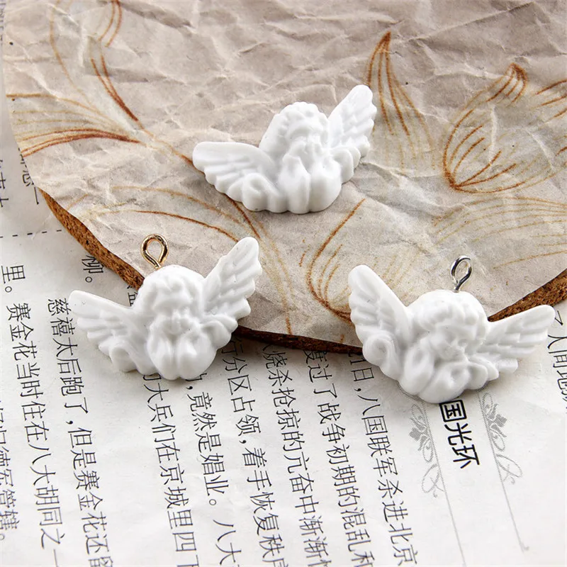 5 шт. новинка готические подвески в форме крыла ангела из смолы серьги ожерелье с