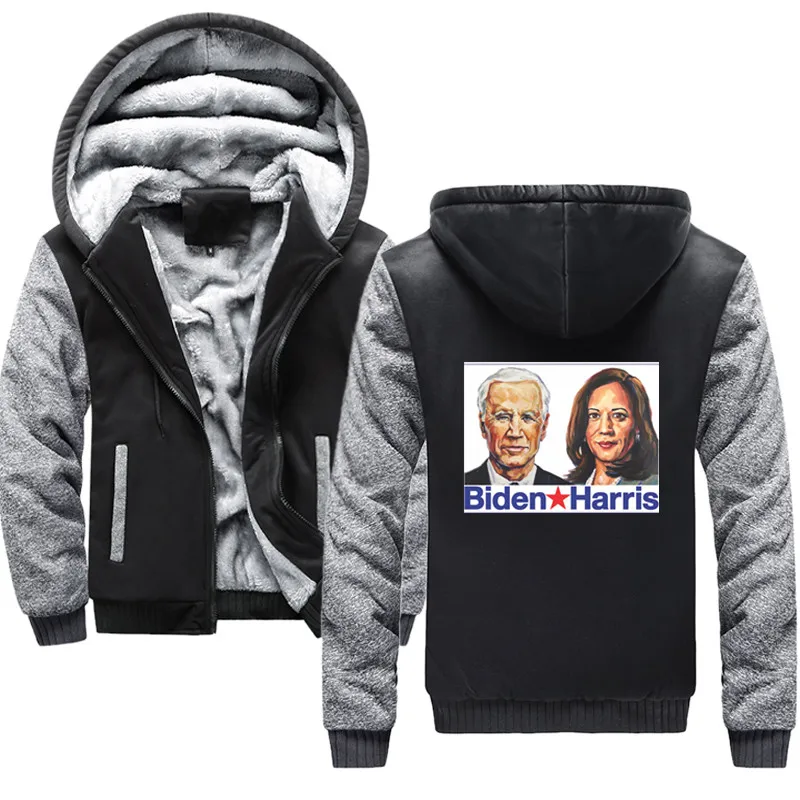 

Hoodie For Men Biden Harris Print Warm Clothing Cartoons Fleece Streetwear Fashion Fleece Swearshirt Personality Oversize Hoody