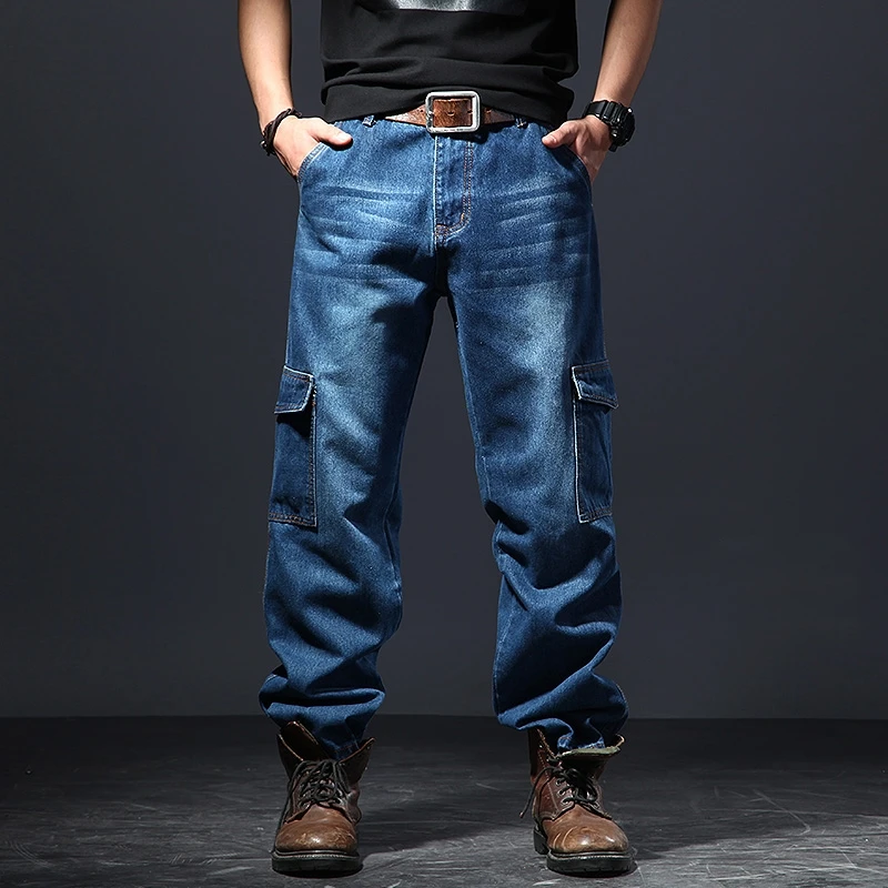 Мужские джинсовые брюки карго MSSNNG повседневные рабочие байкерские с множеством