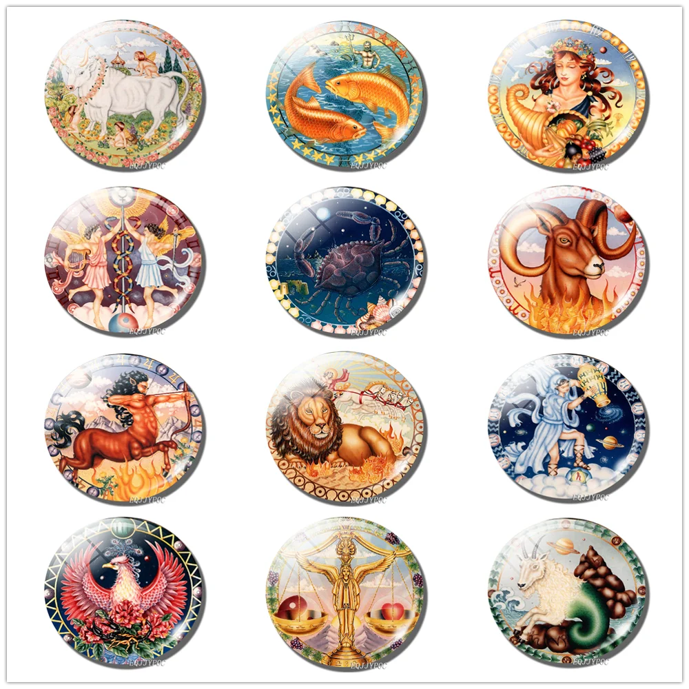 Длинный брелок с подвеской в богемном стиле брелки 12 созвездиями зодиака для