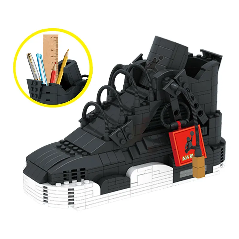 Мини плюс Air J Super Shoes строительные блоки кроссовки модель ручка контейнер кирпичи