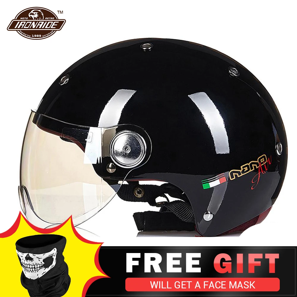 

Мотоциклетный шлем BEON, мотоциклетный шлем на пол-лица в стиле ретро, для гонок по бездорожью