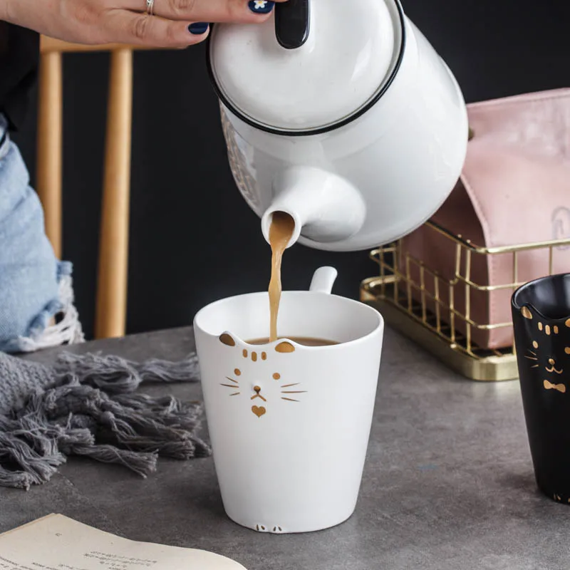 Симпатичная кофейная кружка керамическая Изолированная забавная Термокружка