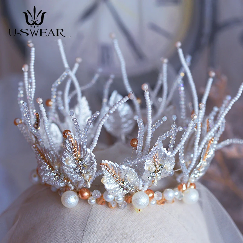 Винтажные Серебряные украшения для волос ручной работы в стиле барокко |