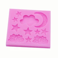 kitchen series cloud star moon silicone mold fondant mold cake decorating tools chocolate gumpaste mold