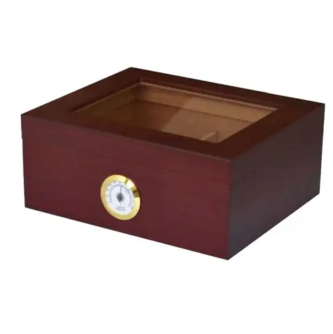 Темная Вишня 30 CT сигары Humidor стеклянная верхняя коробка дисплея сигары