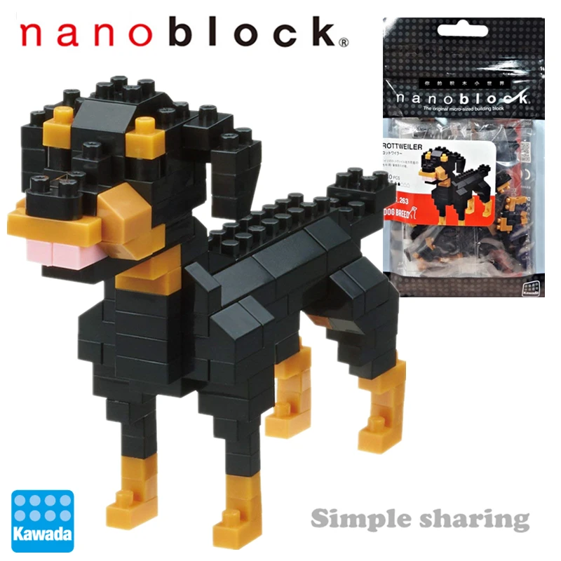 Kawada Nanoblock Ротвейлер Собака NBC-263 строительные блоки 140 штук Алмазная креативная