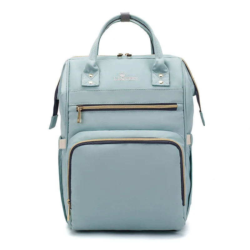 Sky Blue Lequeen сумка для подгузников мама Большой Вместительный рюкзак многофункциональная Водонепроницаемая Детская сумка экологически чистая ткань Детский рюкзак для подгузников - Цвет: Sky Blue