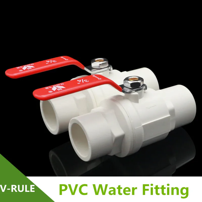 

20/25/32/40/50/63/75/90/110 PVC Ball Valve Water Tube Valve With Steel Handle