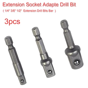 Переходник для ударного шуруповерта с шестигранным хвостовиком на квадратное гнездо набор удлинителей для сверл 14 