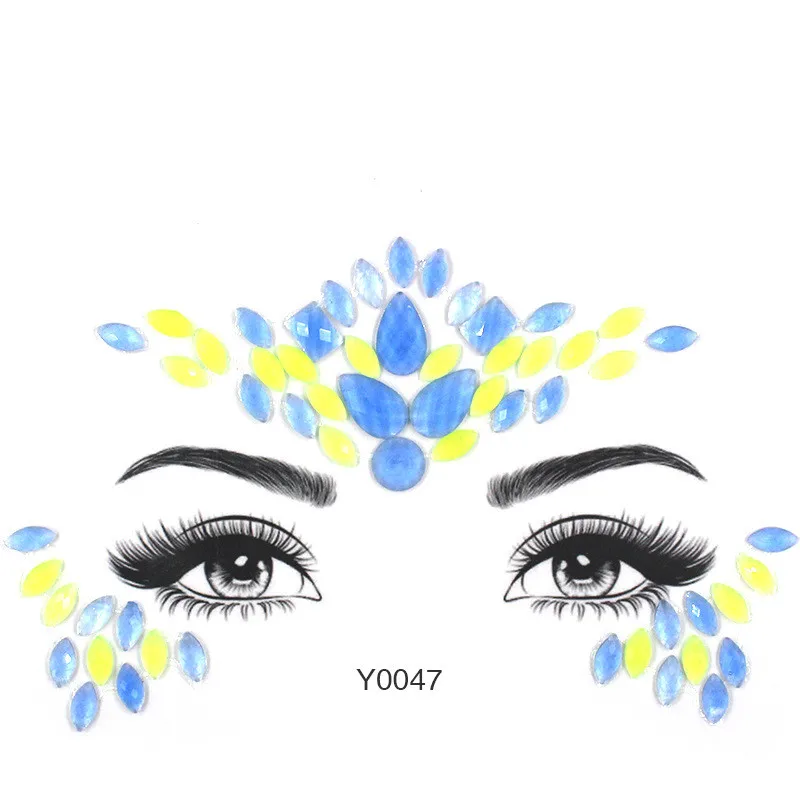 Светящаяся наклейка на грудь для лица s женщин маскарадные вечерние украшения