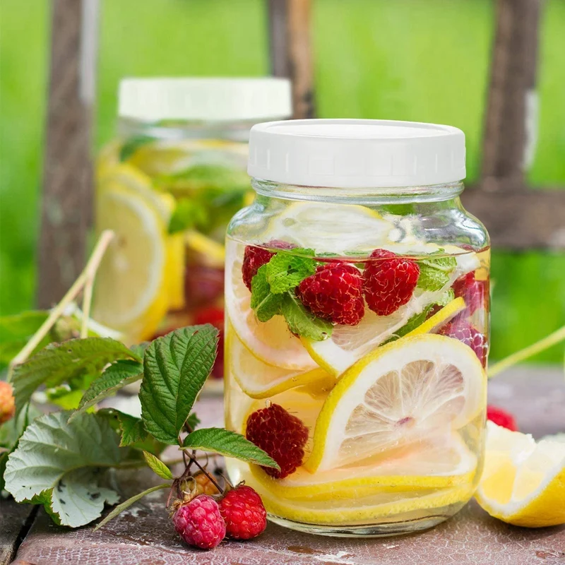 

16 Pack Wide Mouth Mason Jar Lids,Plastic Storage Caps for Canning Jars,Leak-Proof and Anti-Scratch Resistant Surface
