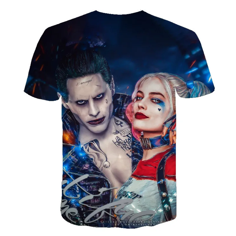 Футболка отряд самоубийц мужская и женская футболка Harley Quinn The Joker Мужская 3D