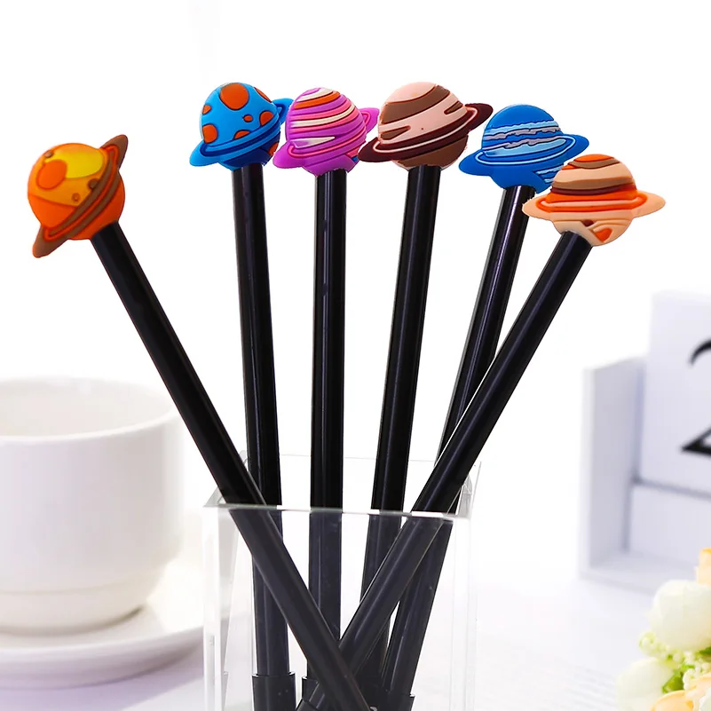 Корейская Милая гелевая ручка с изображением планеты Галактики Kawaii новинка