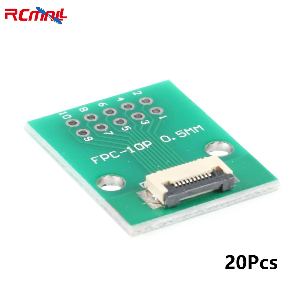 

10P FPC/FFC flexible row wire transfer plate welded with 0.5mm spacing seat 20Pcs