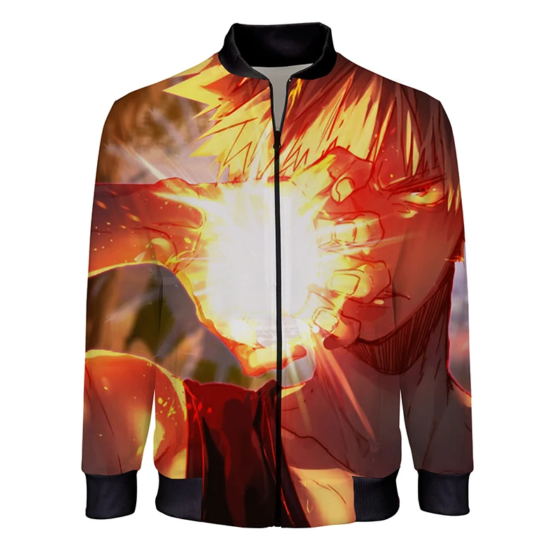 

My Hero Academia 3D Printed Jackets Men/Women Casual Fashion Stand Collar Zipper Bomber Jacket Trendy Streetwear Clothing Coat