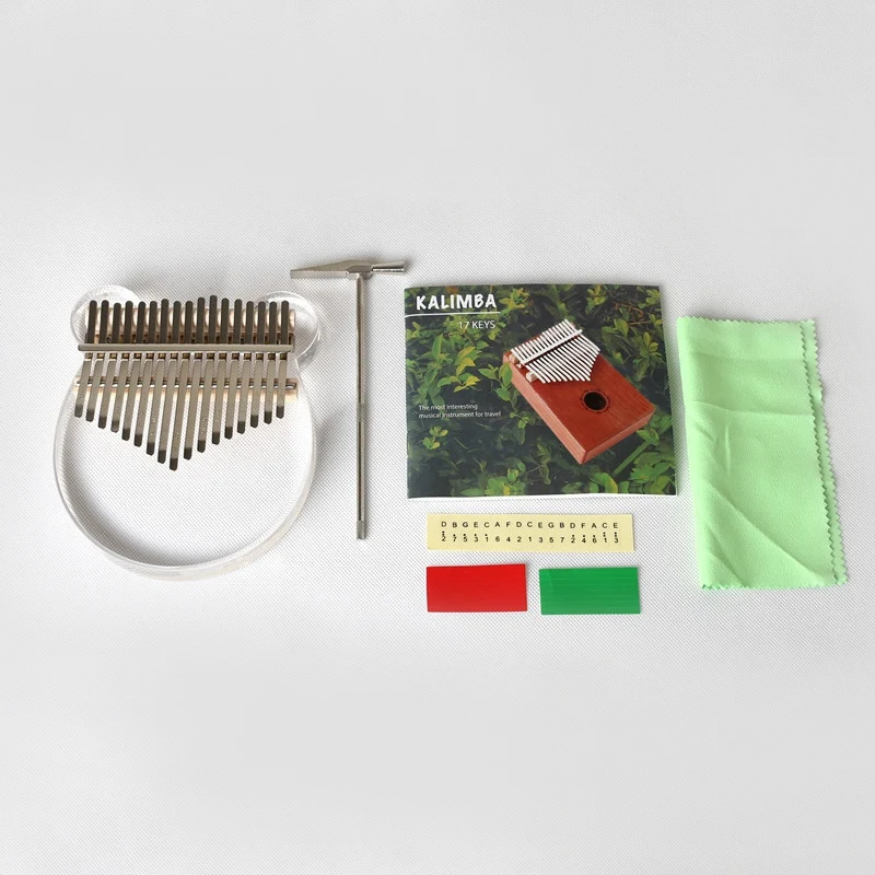 17 ключей милый калимба акриловый кристалл кончики пальцев большой палец пианино