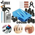 Направляющие для деревообработки, Угловой Инструмент, 15 градусов, перфоратор, фиксатор, набор направляющих для установки отверстий с винтами, пружинный зажим