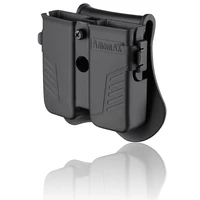 amomax tactical double magazine pouch for universal 9mm 40 45 caliber single double stack magazines black only waist plate