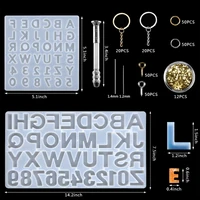 255pcs diy alphabet resin molds reversed letter number silicone resin molds epoxy resin casting molds backward keychain re molds