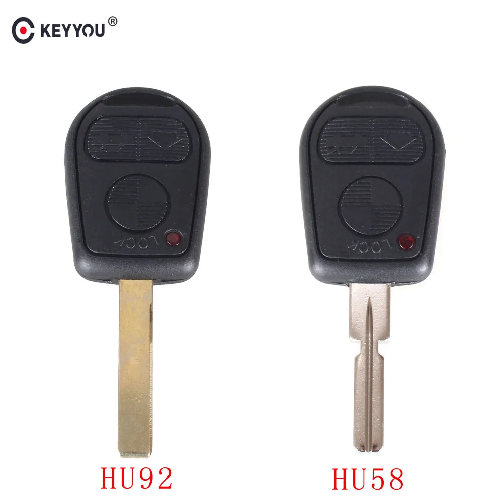 

KEYYOU 3 Button Replacement Remote Key Case For BMW E31 E32 E34 E36 E38 E39 E46 Z3 Car Key Shell Fob Uncut Key Blade Case