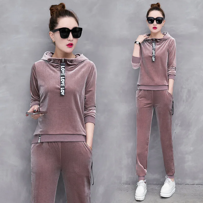 

Sportswear Suit Women Spring Autumn Tracksuit Set Fashion Casual Slim Two-piece Girl Sweatsuit 2 Piece Sets matching outfits Hot