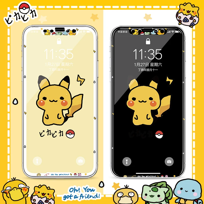 Милая Передняя пленка для iPhone11pro max XS MAX мультяшный мягкий край закаленное стекло