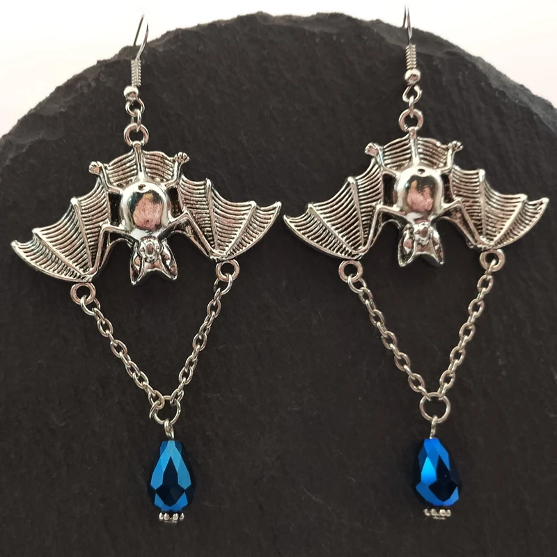 Christmas Halloween Gift Punk Steamed Bat Dangle Earrings Fashion Jewelry Accessories for Women Mujer | Украшения и аксессуары