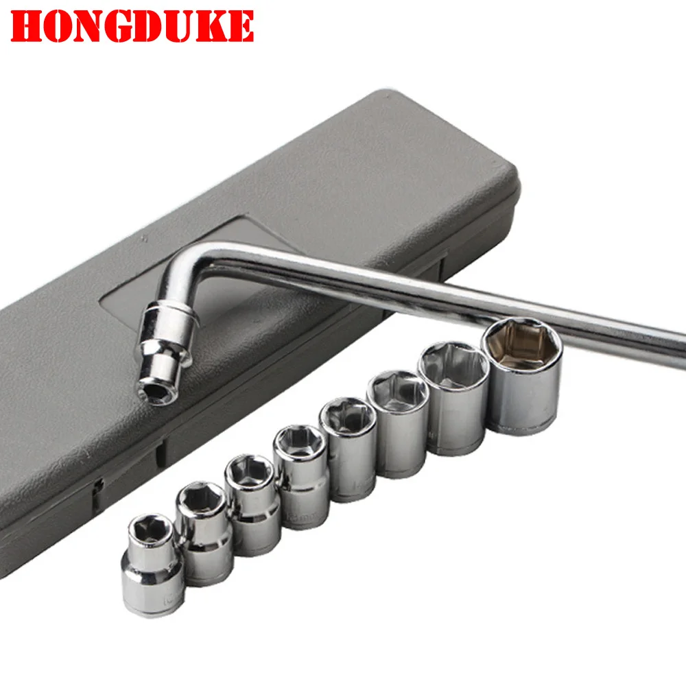 

10pcs 8-24MM Drive Deep Socket Wrench Set Hand Tools Socket Hex Repair Tool Auto Disassembly Repair Tools