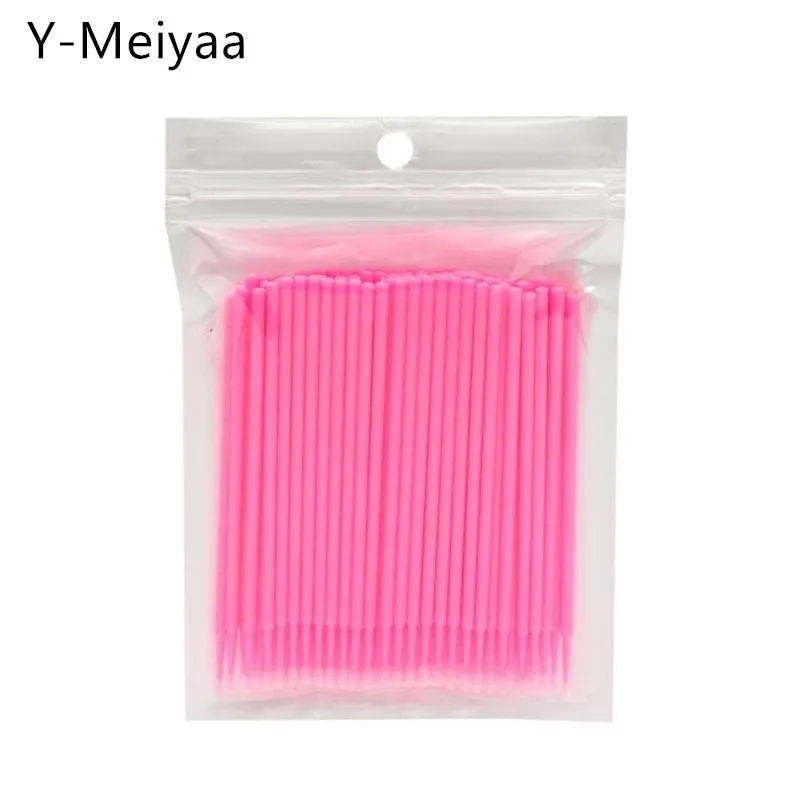 100 шт. Одноразовые щетка для ресниц ватные палочки микро Индивидуальные ресницы