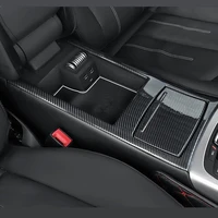 car console armrest box water cup panel cover carbon fiber color trim for audi a6 c7 a7 2012 18 interior storage box frame trim