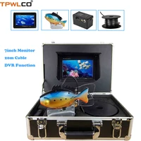 7inch 20m cable underwater fishing camera ocean system with dvr recording video fish finder under water camera with 2pcs leds