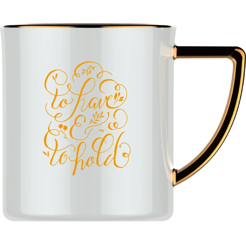 

Nordic Golden Mug Ceramic Creative Luxury Couple Breakfast Mug Funny Mugs Cute Tazas De Ceramica Creativ Coffee Cup DD60MG