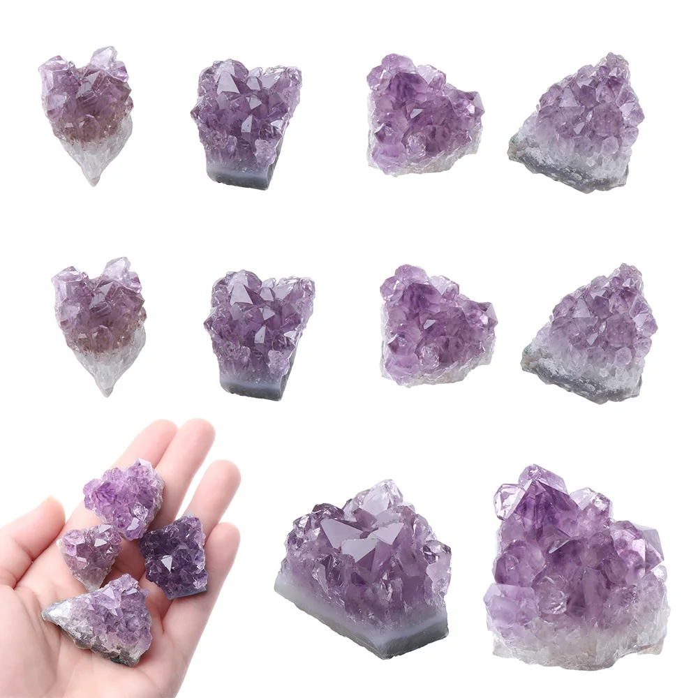 DIY ювелирные аксессуары фиолетовый гравий бак украшение лечебный камень