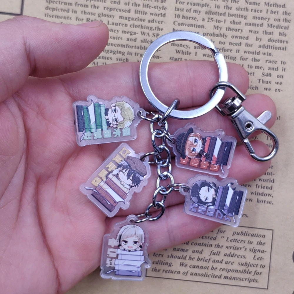 Акриловый брелок с подвеской в виде бродячих собак Bungo милый для сумки автомобиля