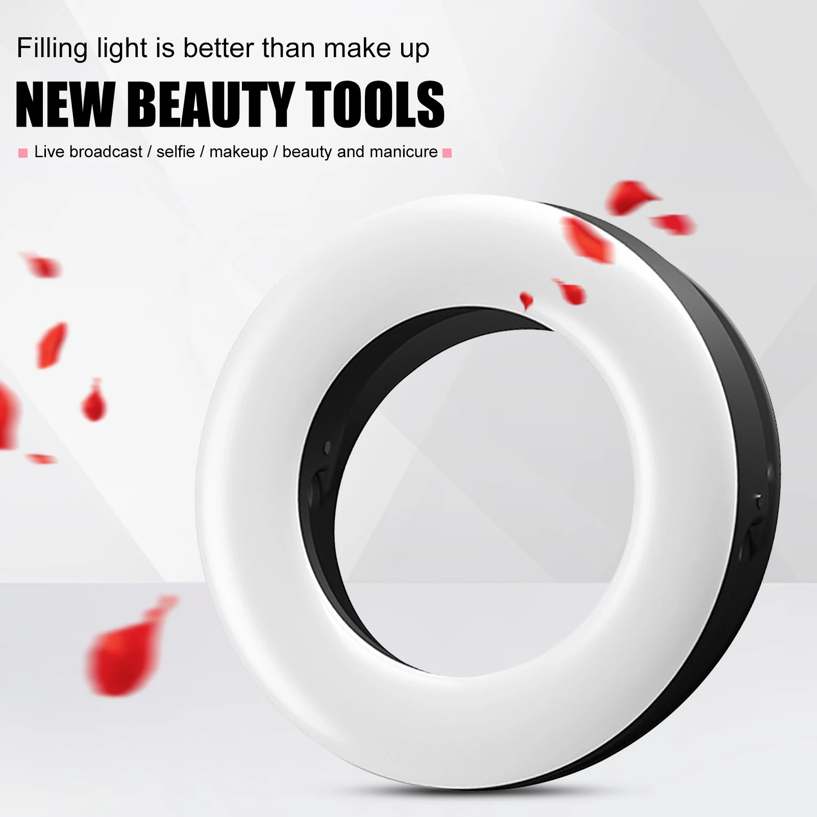 selfie ring mobile phone clip lens light lamp litwod led bulbs emergency dry battery for photo camera well smartphone beauty free global shipping