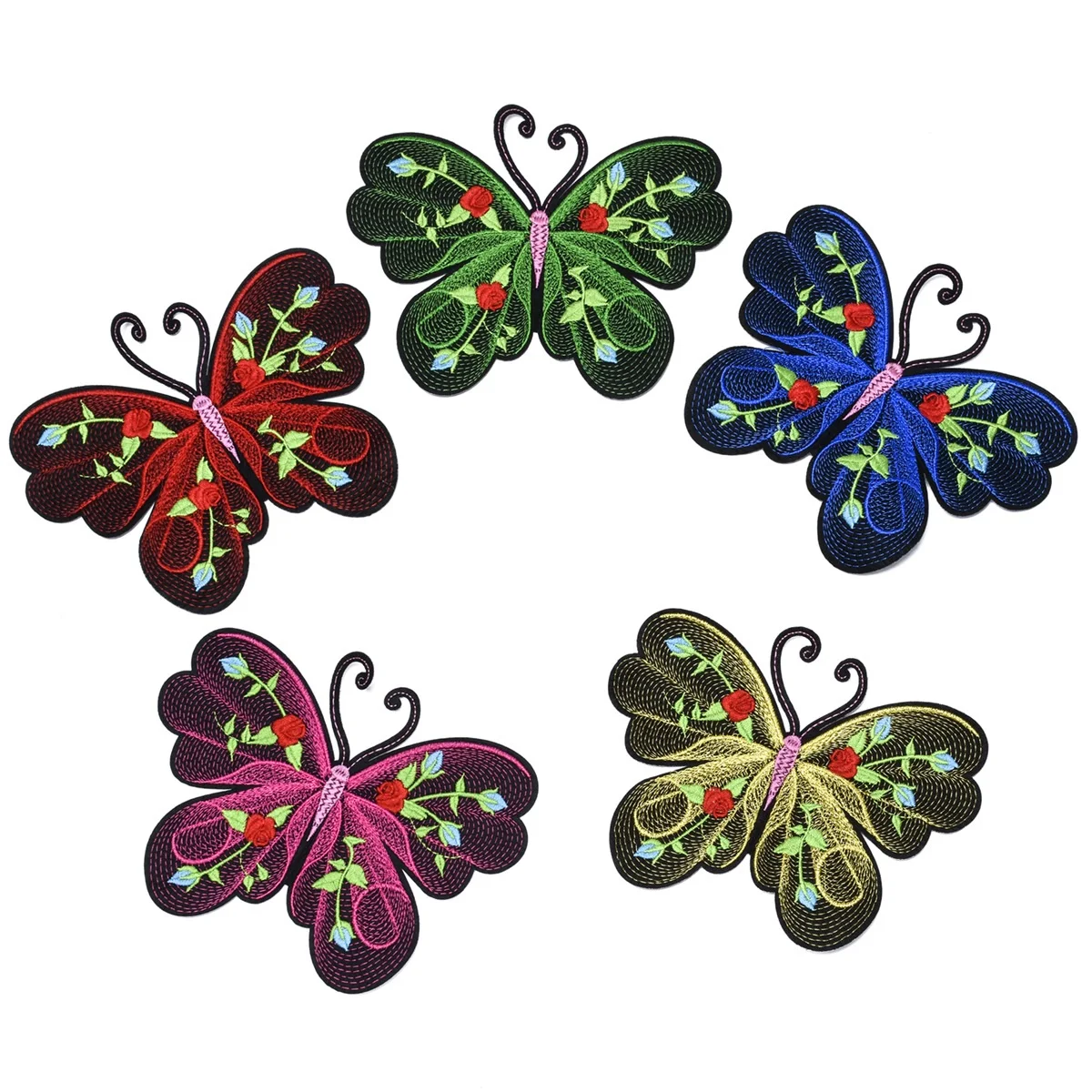 

Large Butterfly Iron on Patches Ironing embroidery Patches DIY For Sew On Clothes clothing Back decoration Heat Transfer patche