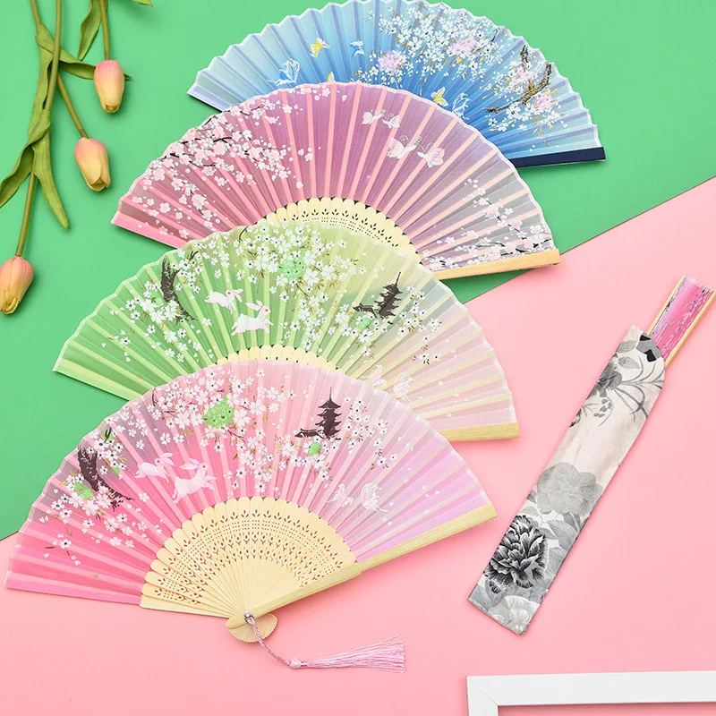 Китайский Японский Веер с узором художественное ремесло подарок веер для танцев