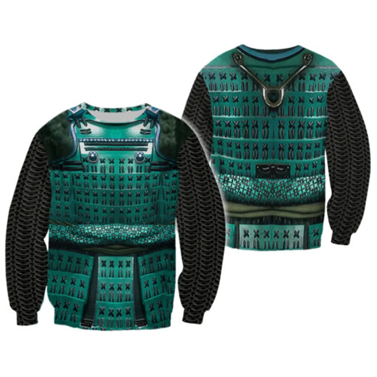 Creen Armor Samurai новая мода с длинным рукавом принтом 3 дюйма на молнии толстовки