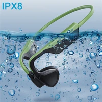 new swim bone conduction headphones tws wireless bluetooth earphones ipx8 waterproof earbuds sports headset with mic 8g sd card