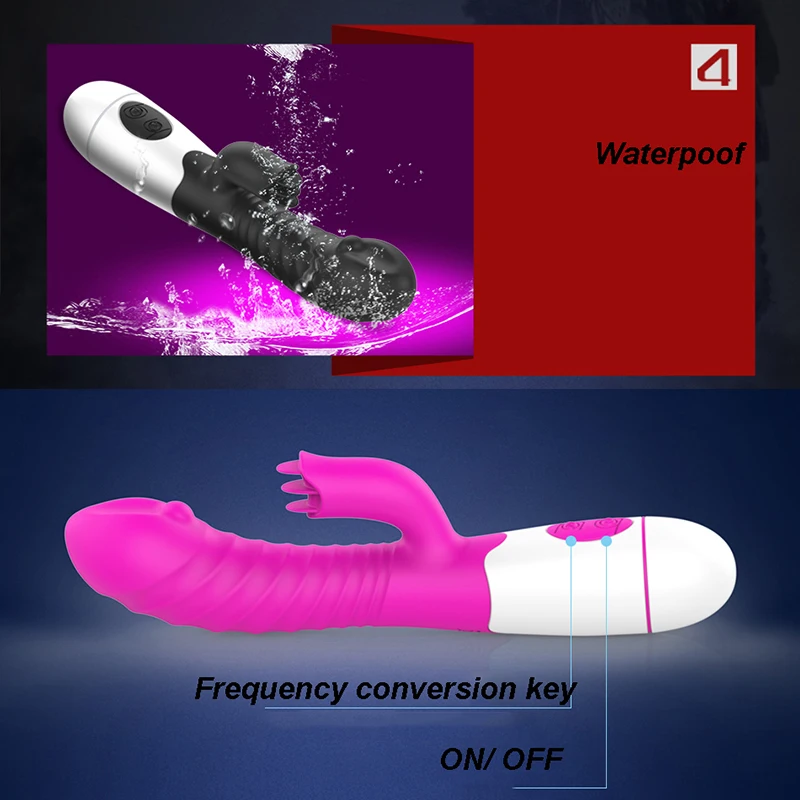 30 Speeds G Spot Dildo Vibrator Sex Toys for Woman Female Vaginal Clitoris Stimulator Magic Wand Tongue Vibrators Women | Красота и