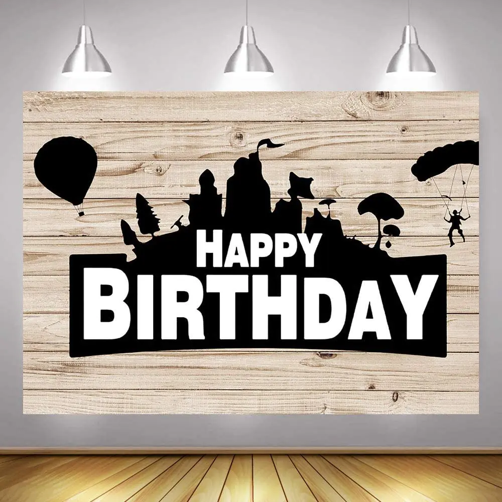 

Игровой фон для фотосъемки в стиле битвы с деревянным полом на день рождения