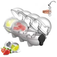 balls ice molds transparent ice trays for juice whiskey multifunctional reusable round box tray maker