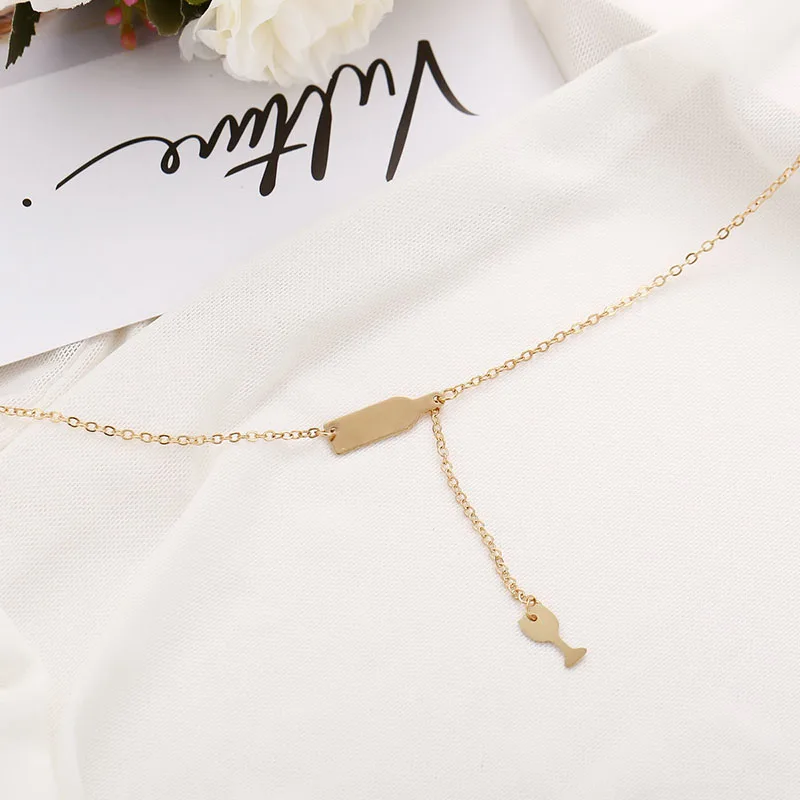 Модная женская бижутерия Modyle милое ожерелье с винным бокалом и бутылкой вина