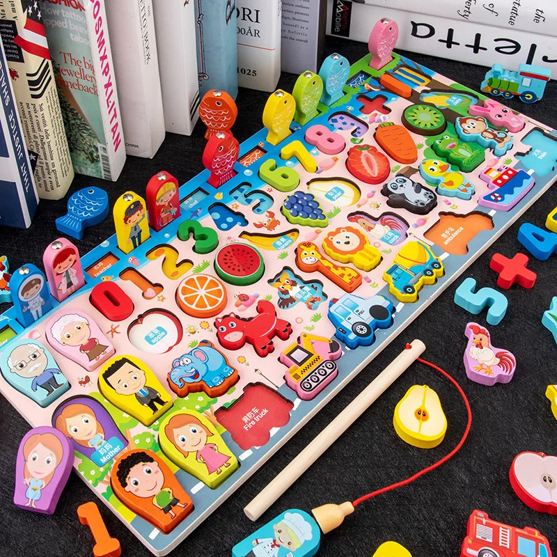 Fruta Digital para ni&ntilde;os, bloques de educaci&oacute;n temprana y puzle de la sabidur&iacute;a, juguetes de beb&eacute; para ni&ntilde;os, juguetes educativos-5
