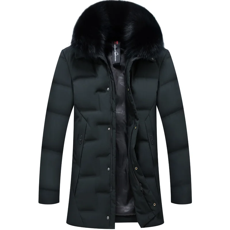 

BATMO 2019 winter new arrival high quality Men's 90% White duck down jacket,fashion big fur collar keep warm long parkas coats men,size M-4XL.
